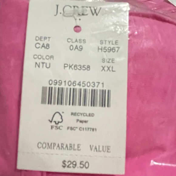 J. CREW V-Neck Tee Vintage Cotton Neon Tulip Short Sleeve T-Shirt - Picture 8 of 10